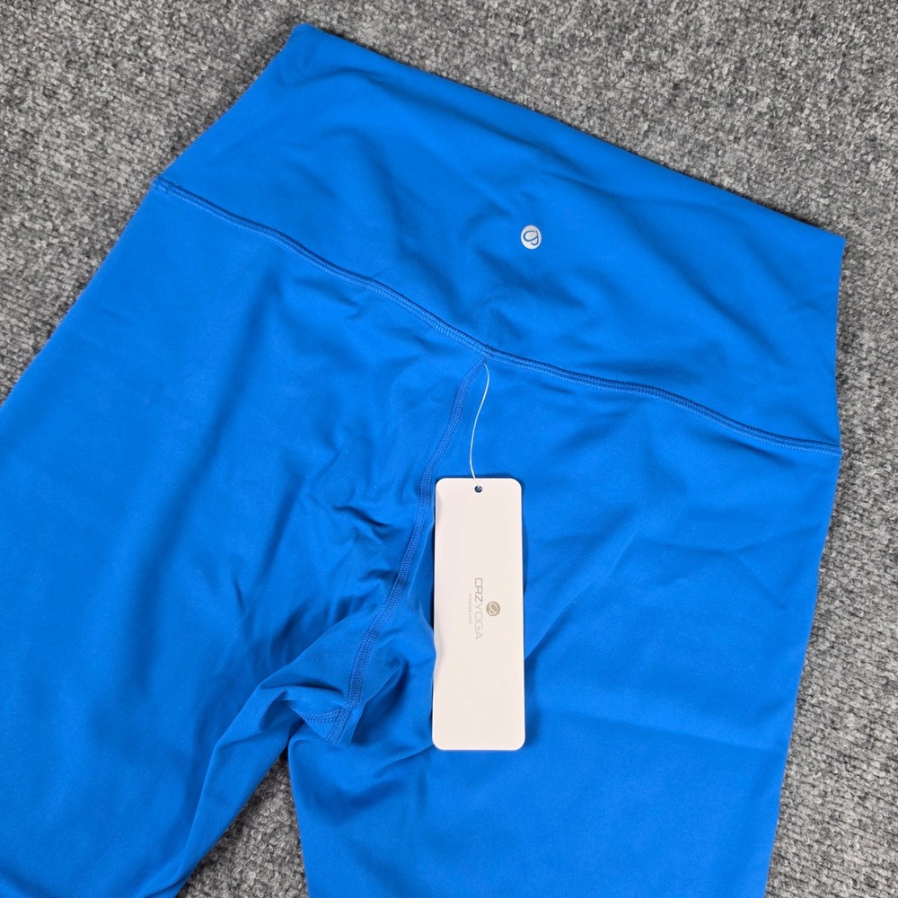 CRZ YOGA Leggings Womens XL Sparkle Blue High Waist Athletic Yoga Pants NWT